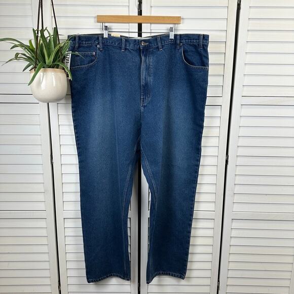 New Vintage Arizona Jeans Relaxed‎ Fit Blue Sandblast 90s Grunge Size 52x32 - Picture 1 of 11